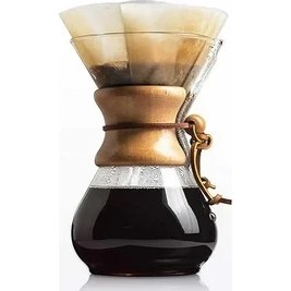 Resim Cam Dripper Ekipmanı - Kahve Demleme Aleti - Cam Kahve Demleme - 800 ml - 6 Cup 