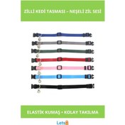 Resim Şık Renkli Zilli Kedi Tasması Konforlu Ve Güvenli 