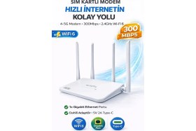 Resim IDS Sim Kartlı 4g Modem - 2.4ghz - Wıfı6 Bağlantı - 300MPBS - Her Yerde Kullanın Her Yere Taşıyın 