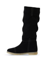Resim Bueno Shoes Siyah Süet Kadın Düz Çizme 01wt3314 