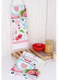 Resim Baveno Pamuk Baskılı Mutfak Kurulama Havlu - Peçete 50 x 70 Pembe 2'li 