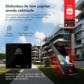 Resim Multitek Diafonbox Midi (50 Daireye Kadar Destekler, Kapı Çaldığında Anında Cebinde!) 