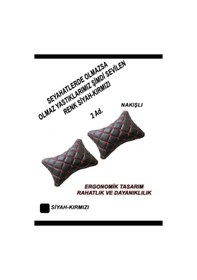 Resim Suzukı Splash Uyumlu Oto,araba Boyun Yastığı Kırmızı Siyah 