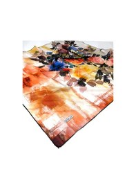 Resim Miray Nevada Büyük Boy Organik Pamuk Eşarp - 120 X 120 - 06253 Turuncu 