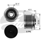 Resim GATES OAP7106 Alternator Kasnagi 535011710 (Renault: Clio-Megane-Kangoo 1.5Dci) 6 Kanal 7700110616 (WA138418) 