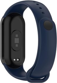Resim Xiaomi Mi Band 8 Mi Band 9 Mi Band 10 ile Uyumlu Silikon Kordon Kayış Metal Pimli 