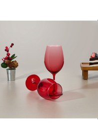 Resim Raklee Larc 2'li Ayaklı Bardak - Kırmızı - 540 Ml Renkli 