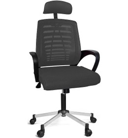 Resim Türksit Karizma File Müdür Koltuk Metalik Gri Boyalı Ayak Füme 