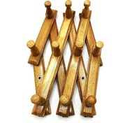 Resim Askıcı Ahşap Akordiyon (akordion) Duvar Askısı 10 Kancalı 