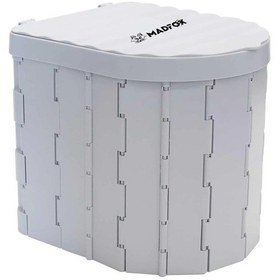 Resim Adfox Bi-pot Katlanır Portatif Kamp Tuvaleti Wc Gri Çok Renkli 