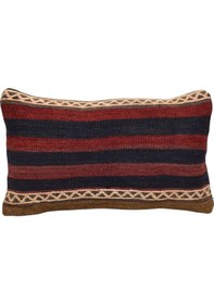 Resim Zehra Abla Halı Yeni El Dokuma Dekoratif Lumbar Kilim Kırlent Yastık Kılıfı 6100 