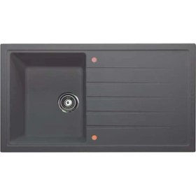 Resim Vinox Antrasit Tek Göz Granit Eviye 50X86 cm VX004 
