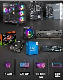 Resim EFS EFSGAMING0012 i5-14400F 32 GB 512 GB NVMe SSD 16 GB RTX4060Ti Free Dos Masaüstü Oyuncu Bilgisayarı 