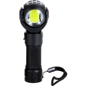 Resim S-Link SL-F860 3W COB+3W LED Pilli Dönebilen Çift Başlıklı Manyatik Tutuculu El Feneri 