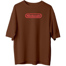 Resim Nintendo - Oversize T-Shirt - S / Kahverengi 