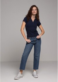 Resim Colin's Colins Straight Fit Kadın Mid İndigo Denim Jean Pantolon Cl1079855 Q1.v1 Dn44932 Denim 