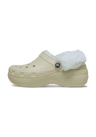 Resim Crocs Classic Platform Fuzz Lined Clog Kadın Terlik 212854columbia Classic Platform Fuzz Lined Clog Kadın Terlik 212854 Ekru 