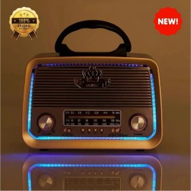 Resim Ahşap Nostaljik Bluetooth Mp3 Çalar Radyo USB Sd Müzik Kutusu 