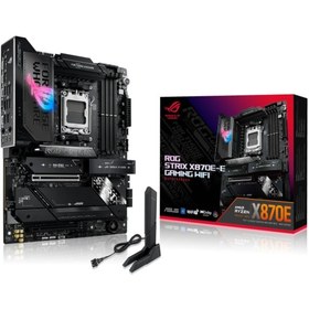 Resim Asus ROG Strix X870E-E Gaming WIFI AMD X870E 8400 MHz (OC) DDR5 Soket AM5 ATX Anakart 