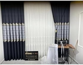 Resim Nivemeshome Eymes 1/3 Sık Pileli Tül Perde Apm,Beyaz 100 X 270 