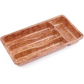 Resim Ahşap Renk - 4 Bölmeli Çekmece İçi Kaşıklık 36x20cm 