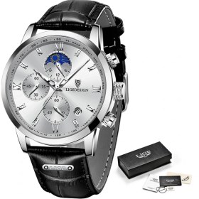 Resim Hanyang L Gümüş Beyaz Lıge Erkek Saatler Üst Marka Lüks Spor 30 M Su Geçirmez Erkekler Için Izle Kuvars Kol Saati 24 Saat Moonswatch Tarih Saat Reloj Hombre (Yurt Dışından) 