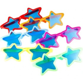 Resim Just Cheap Store Büyük Yıldız Parti Gözlüğü Renk 12 Adet 
