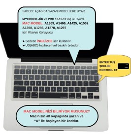 Resim McStorey Macbook Air Pro Klavye Koruyucu (US-ABD İngilizce) Ombre (Eski USB'li Model 2008-2017) ile Uyumlu 