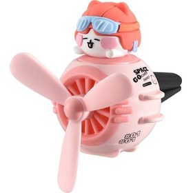 Resim Icarer Aile Karikatür Hayvan Uçak Araba Aromaterapi Hava Çıkış Klipsi Oda Spreyi - Kedi 