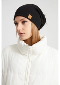 Resim Kadın Efsane Kürk Ponpon Detaylı Şapka Bere - Standart / Siyah Siyah 