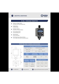 Resim Ems Kontrol - Fark Basınç Transmitteri Modbus Rtu / (-10.000)-(+10.000) Pa 