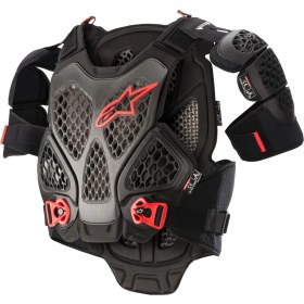 Resim Alpinestars A-6 Üst Gövde Koruma Siyah Kırmızı 