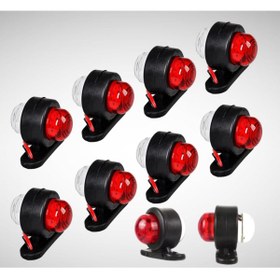 Resim Thoc Auto Mini Takoz Led Lamba 6 Ledli Kırmızı Beyaz ( 10 Adet ) 