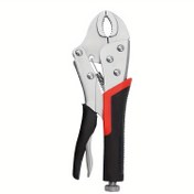 Resim Yüksek Karbon Çelik Mengene Tutucu Pense, Çok İşlevli Yuvarlak Burun Güçlü Sıkma Kuvveti Aracı, Yüksek Mukavemetli Yay ve Ergonomik Saplı 
