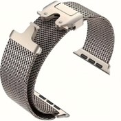 Resim Erkek ve Kadınlar için Ayarlanabilir Paslanmaz Çelik Yedek Bant, iWatch Ultra SE 10/9/8/7/6/5/4/3/2 Serisi ile Uyumlu - /42/44/45/46/49mm Boyutu için Uygun (iWatch Dahil Değildir) 