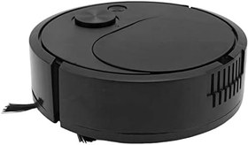 Resim Robotlu Süpürge, Çok Fonksiyonlu USB Şarjlı Mini Akıllı Süpürme Robotu, Ahşap Zemin Fayans Halısı Için, Evdeki Ince Toz, Evcil Hayvan kılı, saç Için. Güçlü emiş gücü (Siyah) 