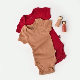 Resim BabyCosy Organik Kısa Kollu Çıtçıtlı Yazlık 2li Erkek Bebek Atlet Zıbın 