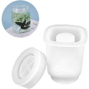Resim Getshopmini Epoksi Oval Kapaklı Kavanoz Şişesi Silikon Kalıbı 