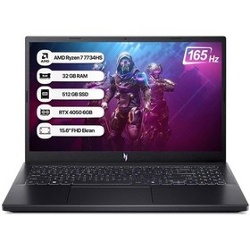 Resim Acer Nitro V15 NH.QSGEY.004-32 R7 7735HS 32 GB 512 GB SSD RTX4050 15.6" Dos Dizüstü Bilgisayar 