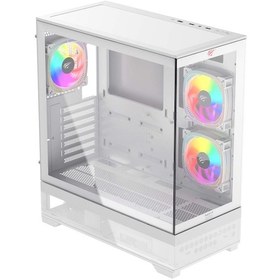 Resim Havit CF925 3 Rgb Fanlı Tamperli Cam Oyuncu Bilgisayar Kasası Beyaz 