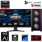 Resim Go Gamer S981D Intel Core I7 14700F / 64GB 5200MHZ Ddr5 / 2tb Nvme SSD 6000-5000MB-SN Gen4 / Rx 9060 Xt 16GB / Msı 27" 200Hz / Windows 11 Pro Masaüstü Bilgisayar 