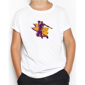 Resim Kobe Bryant Silhouette Beyaz Çocuk Tişört Beyaz 