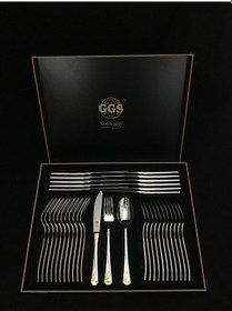 Resim Bianca Mat Altın Solingen 96 Parça Kutulu Çatal Kaşık Bıçak Seti Altın 