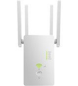 Resim Beyaz Ac1200m Wifi Genişletici: 2.4ghz & 5.8ghz, 4 Yüksek Kazanç Anteni, Router/ap Modu, Sinyal Güçlendirici, Avrupa Standartı 