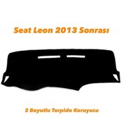 Resim SEAT LEON 2013 SONRASI 3 BOYUTLU VİP DERİ TORPİDO KORUYUCU 