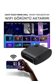 Resim Havit PJ207 Prime Opal Taşınabilir HD Projeksiyon Cihazı 1080P Desteği, Wi-Fi, Bluetooth, Ekran Yansıtma 