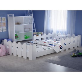 Resim Tuliplife Montessori Karyola Beyaz 90x190 Yatak Uyumlu Oval Kesim Çocuk Yatağı Tlp-105 