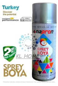 Resim KL HOME Alüminyum Krom Yaldız Sprey Boya 400ml Uygun Büyük Boy -2yıl Raf Ömrü 