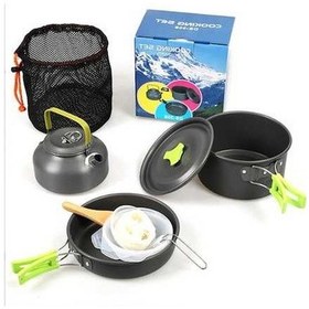 Resim Wondernest Yok Yeşil Tencere Seti 2-3 Kişilik Kulplu Tava Tencere Kamp Içermez Halın Fda Onaylı Ds-308 Bpa Free 12cm 