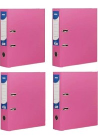 Resim Büro Klasör Geniş Noki Pembe Büro Klasörü Halkalı 4 Adet 